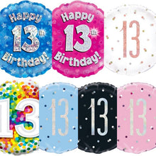 Load image into Gallery viewer, 13th Foil Balloon Helium Bouquet - UpUpNAwayBalloons