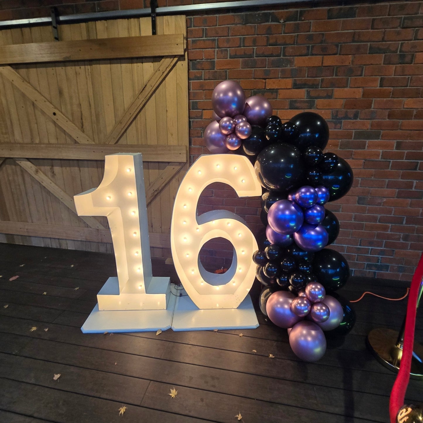 16th Light Up Hire Numbers - UpUpNAwayBalloons