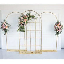 Load image into Gallery viewer, 3 Window Arch Backdrop / Frame for Hire - Only available to hire with Organic Balloon Garlands. - UpUpNAwayBalloons