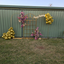 Load image into Gallery viewer, 3 Window Arch Backdrop / Frame for Hire - Only available to hire with Organic Balloon Garlands. - UpUpNAwayBalloons