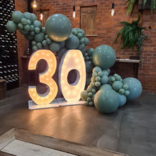 Load image into Gallery viewer, 30th Light Up Hire Numbers - Not available to hire without a Balloon Garland - UpUpNAwayBalloons