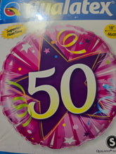 Load image into Gallery viewer, 50th Foil Balloon Bouquet - UpUpNAwayBalloons