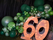 Load image into Gallery viewer, 60th Light Up Hire Numbers - Not available to hire without a Balloon Garland by UpUpNAwayBalloons