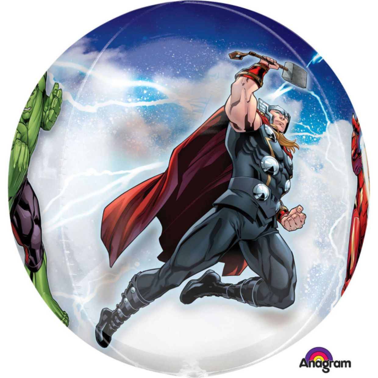 Avengers Round Metallic Sphere - UpUpNAwayBalloons
