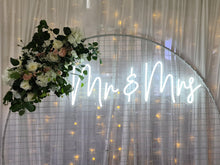 Load image into Gallery viewer, Backdrop flower arrangements - available for hire when hiring a backdrop with us by UpUpNAwayBalloons