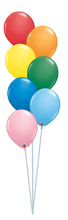 Load image into Gallery viewer, Balloon Bouquet Plain (Ranging from 3 Balloons - 12 Balloons) by UpUpNAwayBalloons