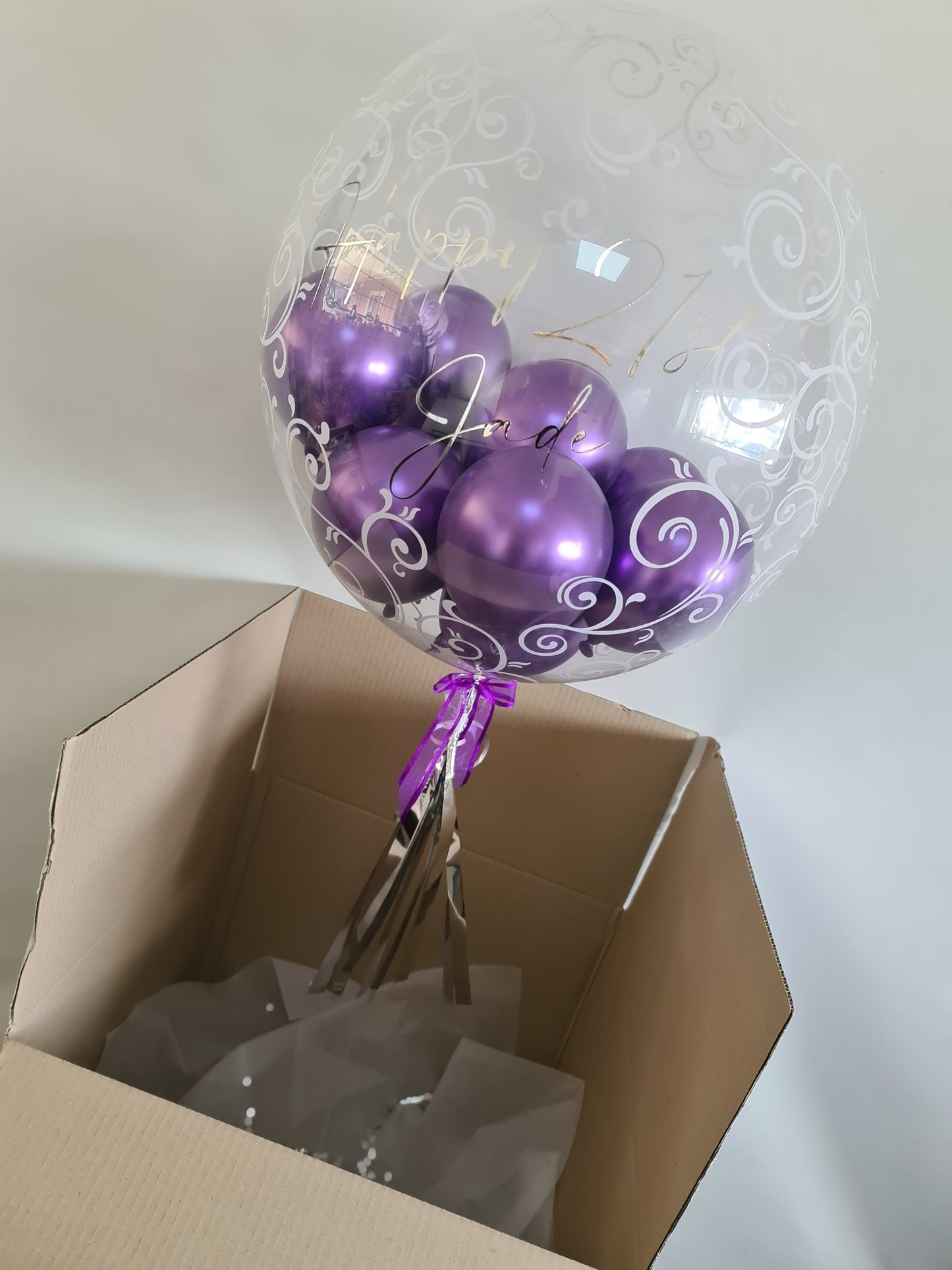 Beautiful Bubble Balloons in a Box - Filagree - UpUpNAwayBalloons