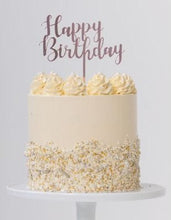 Load image into Gallery viewer, Cake Topper Happy Birthday (Gold, Rose Gold & Silver) - UpUpNAwayBalloons