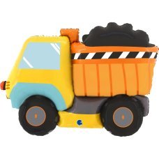 Dump Truck Coal Construction Balloon by UpUpNAwayBalloons