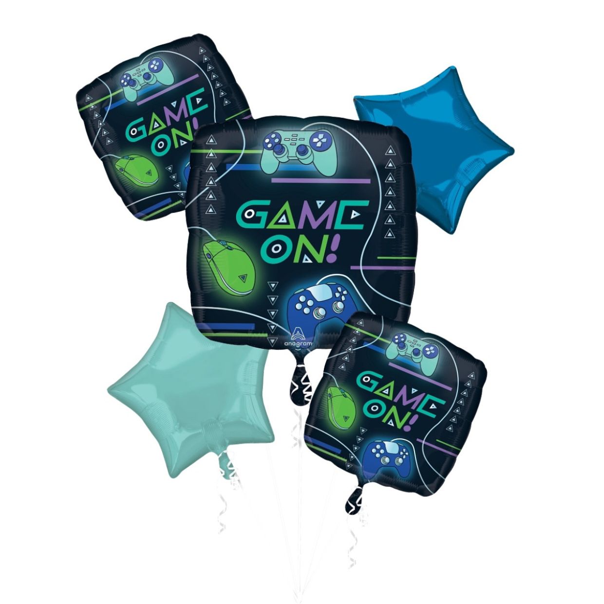 Game On Birthday Helium Balloon Bouquet - UpUpNAwayBalloons