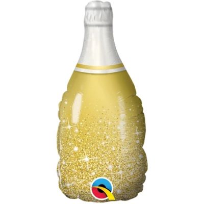Gold Bubbly Champagne Bottle - UpUpNAwayBalloons