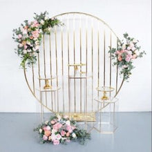 Load image into Gallery viewer, Gold Frame Backdrop for Hire - Only available to hire with Organic Balloon Garlands or our hire flowers by UpUpNAwayBalloons