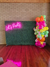 Load image into Gallery viewer, Greenery Wall Backdrop for Hire (2 styles to choose from) - Only available when ordering Balloon Garlands or flowers also by UpUpNAwayBalloons