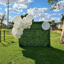 Load image into Gallery viewer, Greenery Wall Backdrop for Hire (2 styles to choose from) - Only available when ordering Balloon Garlands or flowers also - UpUpNAwayBalloons