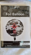 Load image into Gallery viewer, Helicopter Happy Birthday Camo Style 45cm Foil Balloon by UpUpNAwayBalloons