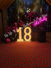 Load image into Gallery viewer, Lets Party Neon Sign for Hire - only available when hiring a backdrop and ordering a balloon garland by UpUpNAwayBalloons