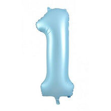 Load image into Gallery viewer, Matt Pastel Light Blue Numbers - UpUpNAwayBalloons