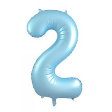 Load image into Gallery viewer, Matt Pastel Light Blue Numbers - UpUpNAwayBalloons