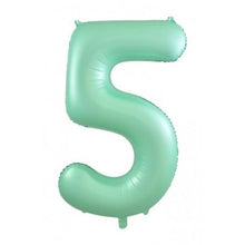 Load image into Gallery viewer, Matte Pastel Mint Green Numbers - UpUpNAwayBalloons