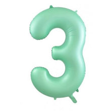 Load image into Gallery viewer, Matte Pastel Mint Green Numbers - UpUpNAwayBalloons