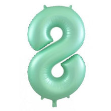 Load image into Gallery viewer, Matte Pastel Mint Green Numbers - UpUpNAwayBalloons