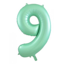 Load image into Gallery viewer, Matte Pastel Mint Green Numbers - UpUpNAwayBalloons