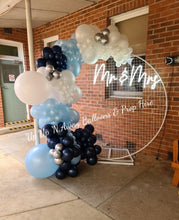 Load image into Gallery viewer, Mr & Mrs Neon Sign for Hire - only available when hiring a backdrop and ordering a balloon garland by UpUpNAwayBalloons