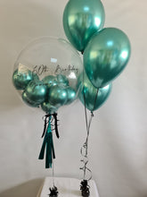 Load image into Gallery viewer, Personalised Deco Bubble Balloons & Table Bouquet by UpUpNAwayBalloons