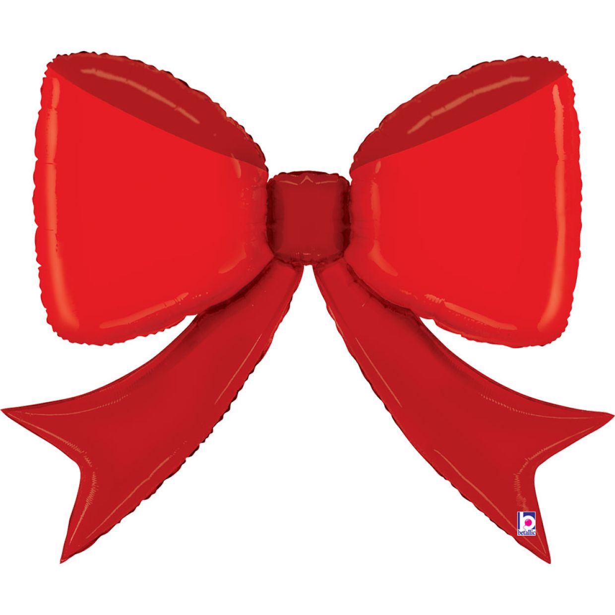 Red Bow Supershape Helium Balloon - UpUpNAwayBalloons