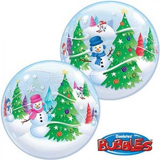 Santa Sack Snowman Bubble - UpUpNAwayBalloons