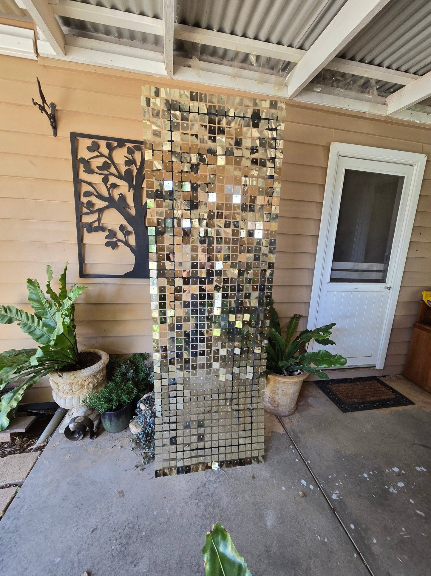 Shimmer Wall Backdrop for Hire (12 panels) - 4 colours to choose from - Only available when ordering Balloon Garlands also - UpUpNAwayBalloons