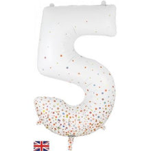 Load image into Gallery viewer, Sparkling Fizz White & Rose Gold Dots by UpUpNAwayBalloons
