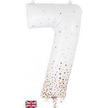 Load image into Gallery viewer, Sparkling Fizz White & Rose Gold Dots by UpUpNAwayBalloons