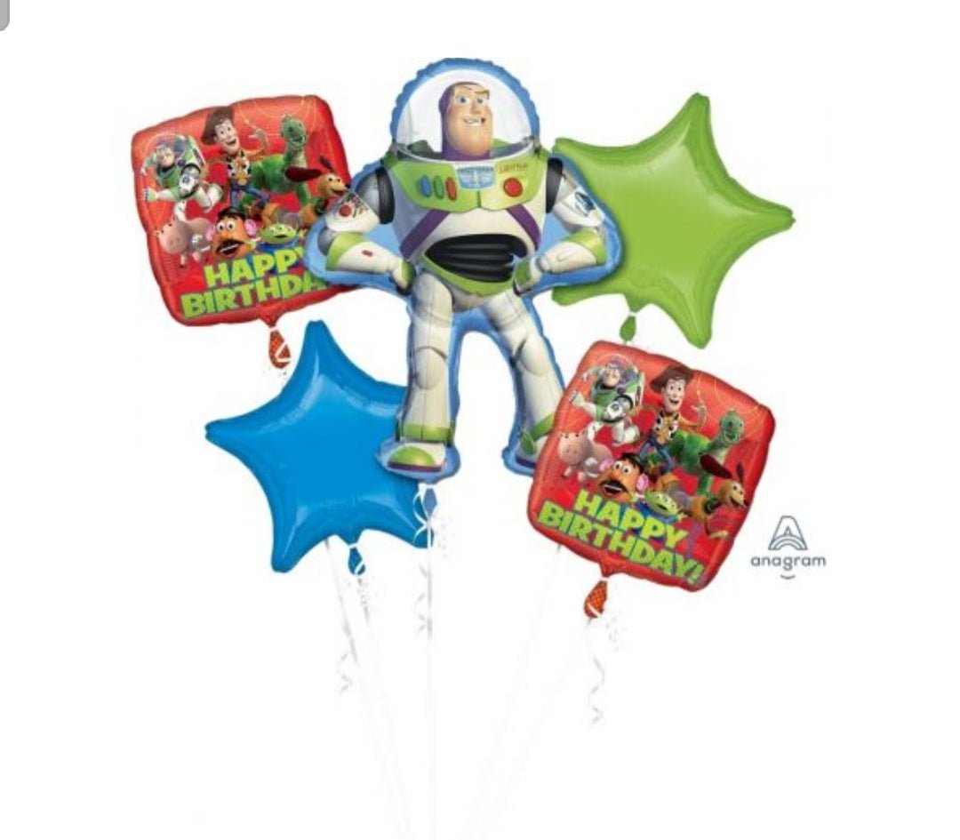 Toy Story / Buzz Lightyear Disney Helium Balloon Birthday Bouquet by UpUpNAwayBalloons
