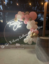 Load image into Gallery viewer, Twenty One Neon Sign for Hire - only available when hiring a backdrop and ordering a balloon garland by UpUpNAwayBalloons