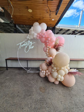Load image into Gallery viewer, Twenty One Neon Sign for Hire - only available when hiring a backdrop and ordering a balloon garland by UpUpNAwayBalloons