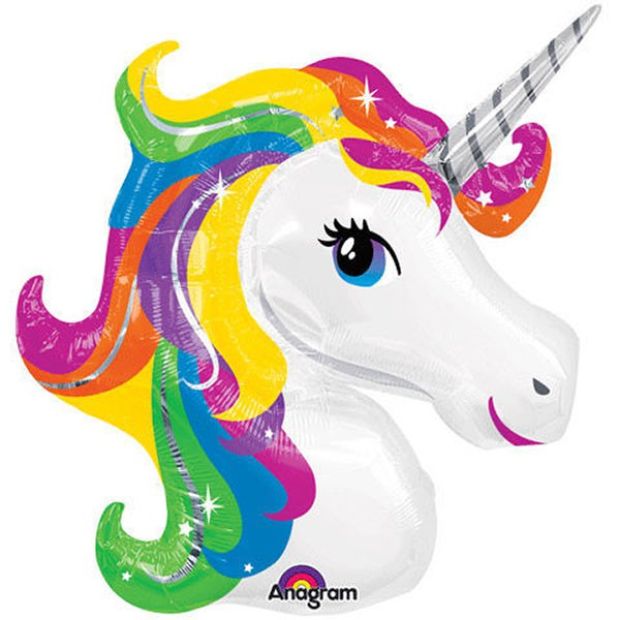 Unicorn Bright Rainbow by UpUpNAwayBalloons