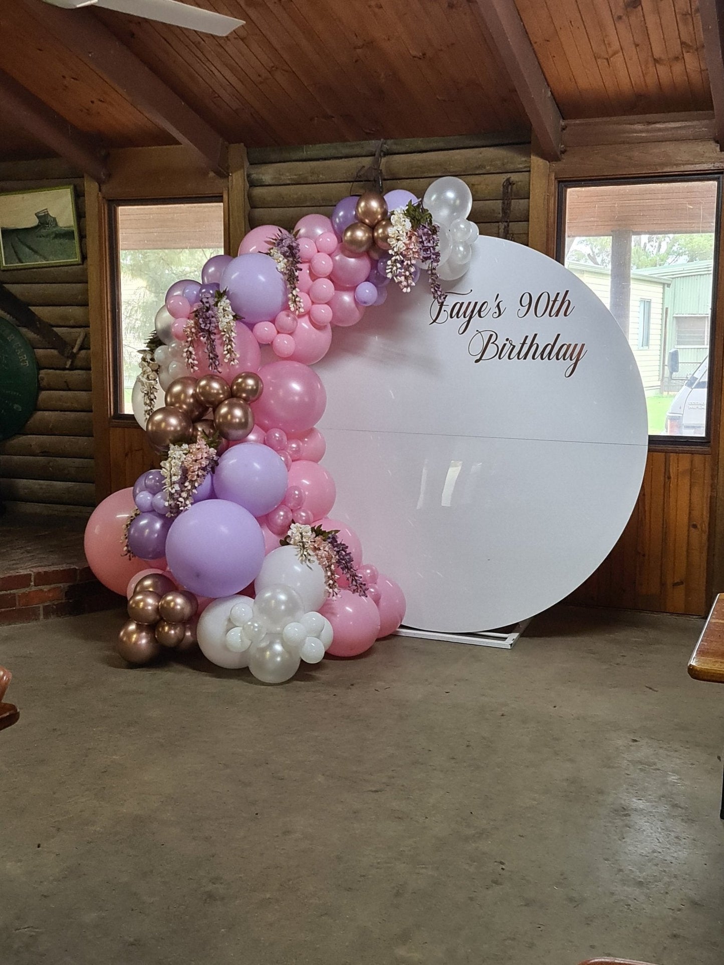 White Acrylic Gloss Backdrop for Hire - Only available when ordering Balloon Garlands also by UpUpNAwayBalloons