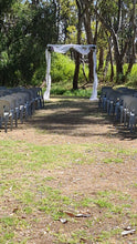 Load image into Gallery viewer, White Wedding Arbour for Hire by UpUpNAwayBalloons