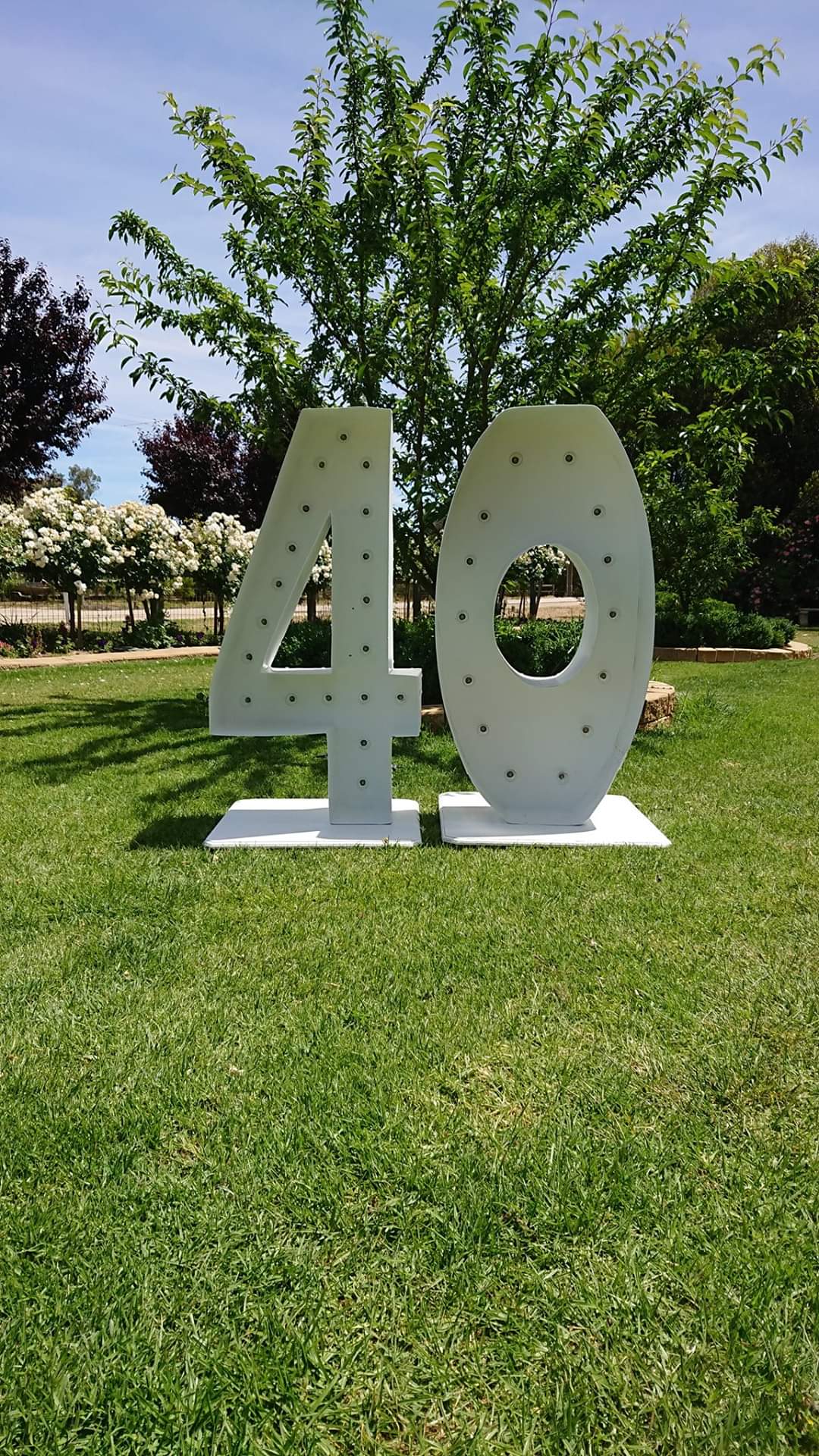 40th Light Up Hire Numbers - UpUpNAwayBalloons