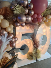 Load image into Gallery viewer, 50th Light Up Hire Numbers - Not available to hire without a Balloon Garland by UpUpNAwayBalloons