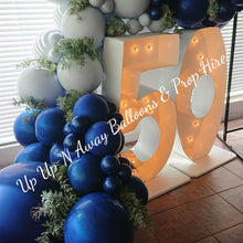 Load image into Gallery viewer, 50th Light Up Hire Numbers - Not available to hire without a Balloon Garland by UpUpNAwayBalloons