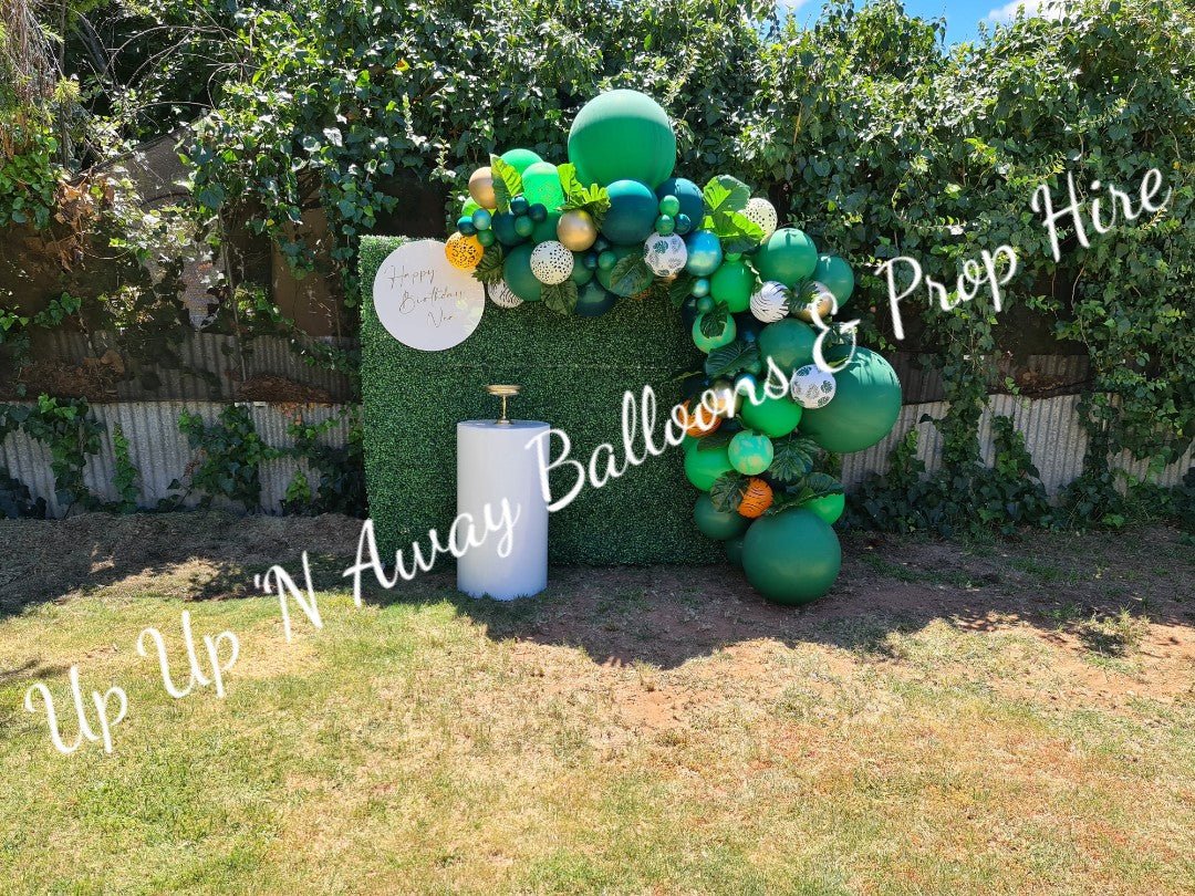 Greenery Wall Backdrop for Hire (2 styles to choose from) - UpUpNAwayBalloons