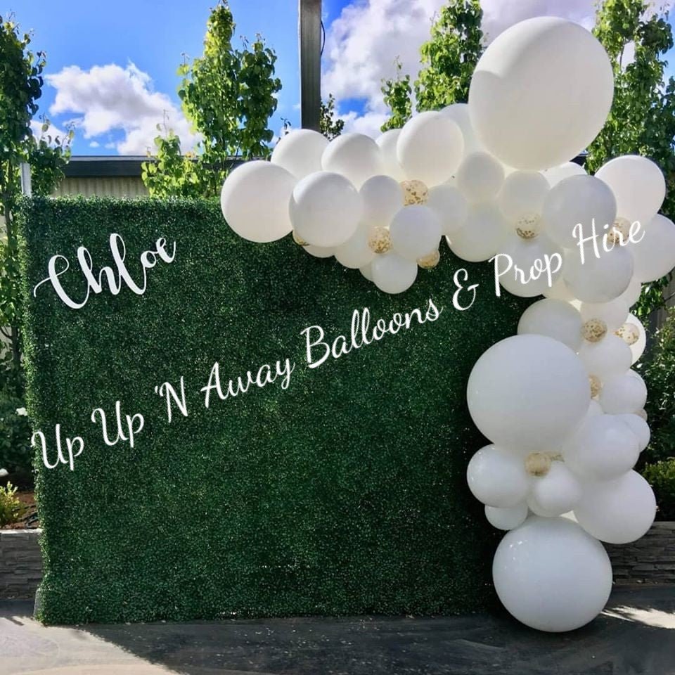 Greenery Wall Backdrop for Hire (2 styles to choose from) - UpUpNAwayBalloons