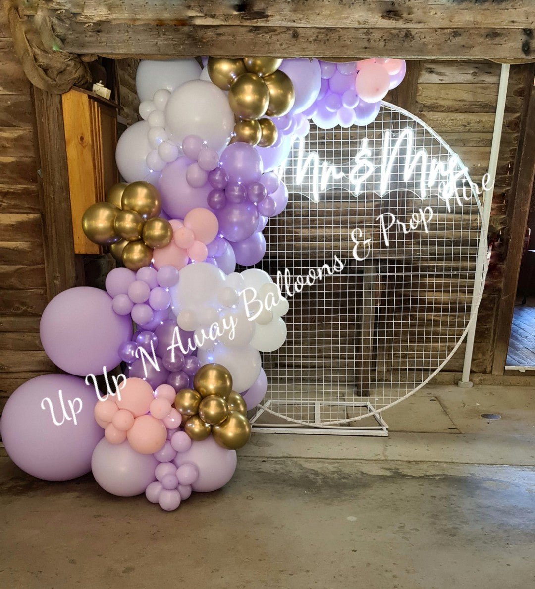 Mr & Mrs Neon Sign for Hire - UpUpNAwayBalloons