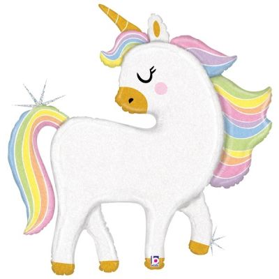 Unicorn Pastel Standing - UpUpNAwayBalloons