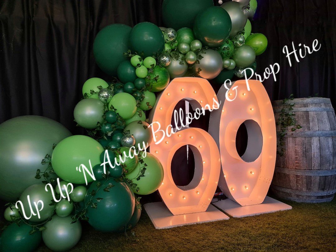 Year 2015 to 2020 Organic Balloon Garlands (click on photo to view) - UpUpNAwayBalloons