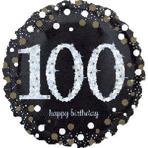 100th Foil Balloon Bouquet - UpUpNAwayBalloons