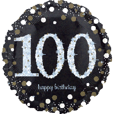 100th Foil Balloon Bouquet - UpUpNAwayBalloons