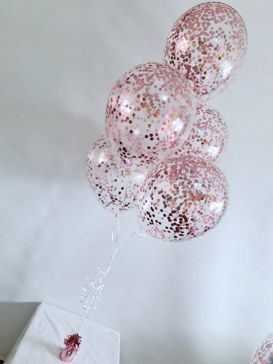 11" Confetti 5 Balloon Bouquet - UpUpNAwayBalloons